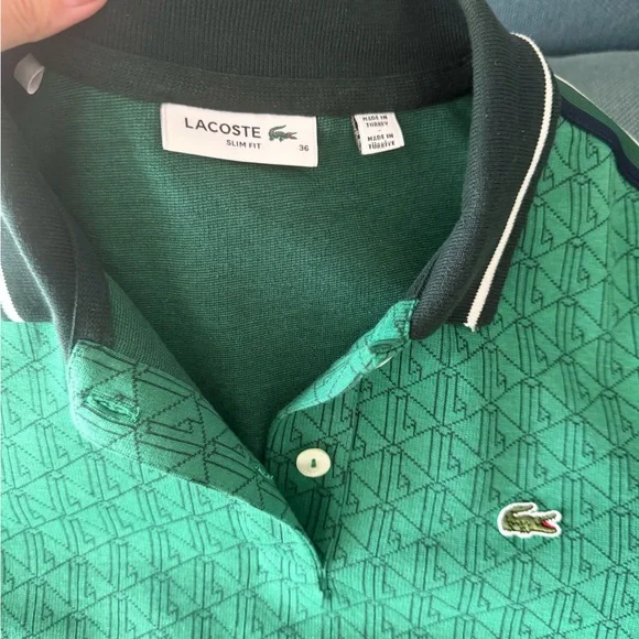 Lacoste slim fit monogram jacquard dress - Picture 2 of 5